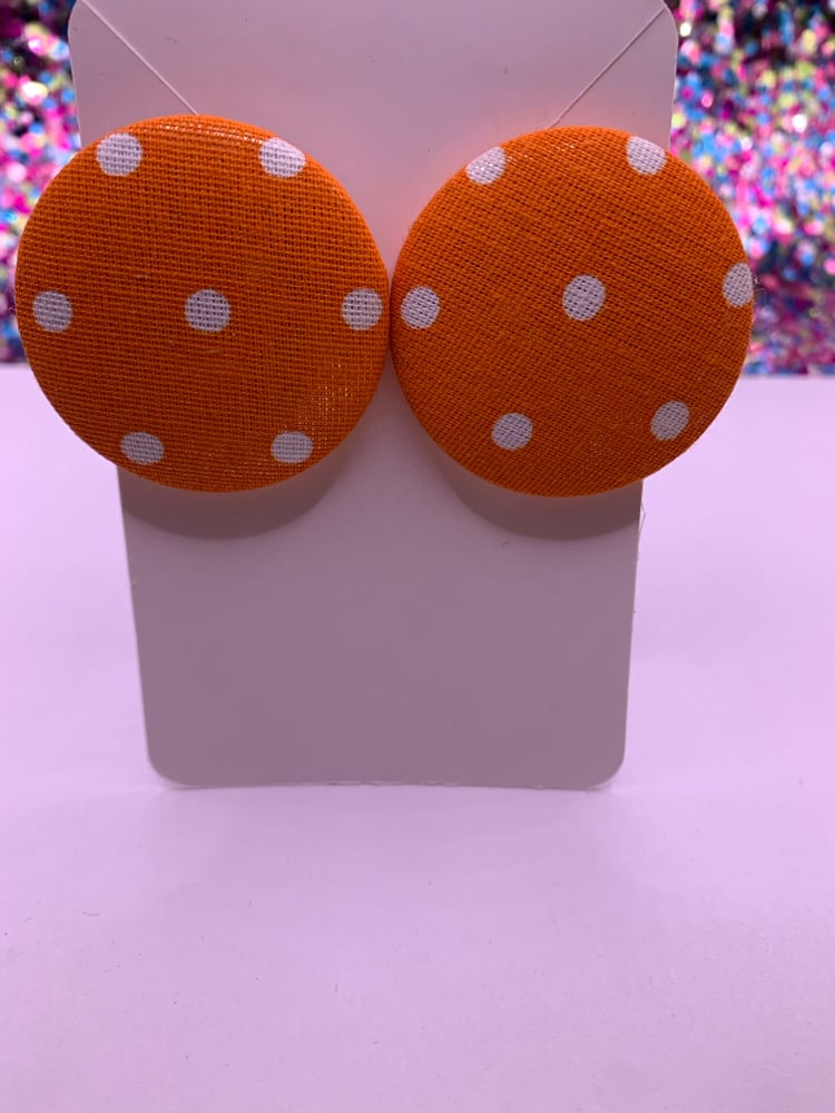 Image of Poka Dot Button Earrings 