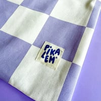 Image 5 of Sac Lavender Check en coton 