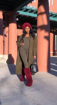 Image 1 of “Halima” Furry Boots and Hat Set