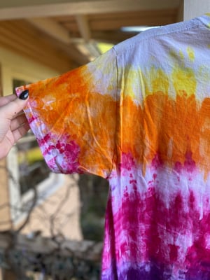 Image of MEDIUM Mom I'm Scared Come Pick Me Up Tie Dye Shirt 4