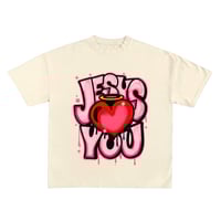 Image 2 of Jesus Loves You Graffiti T-Shirt