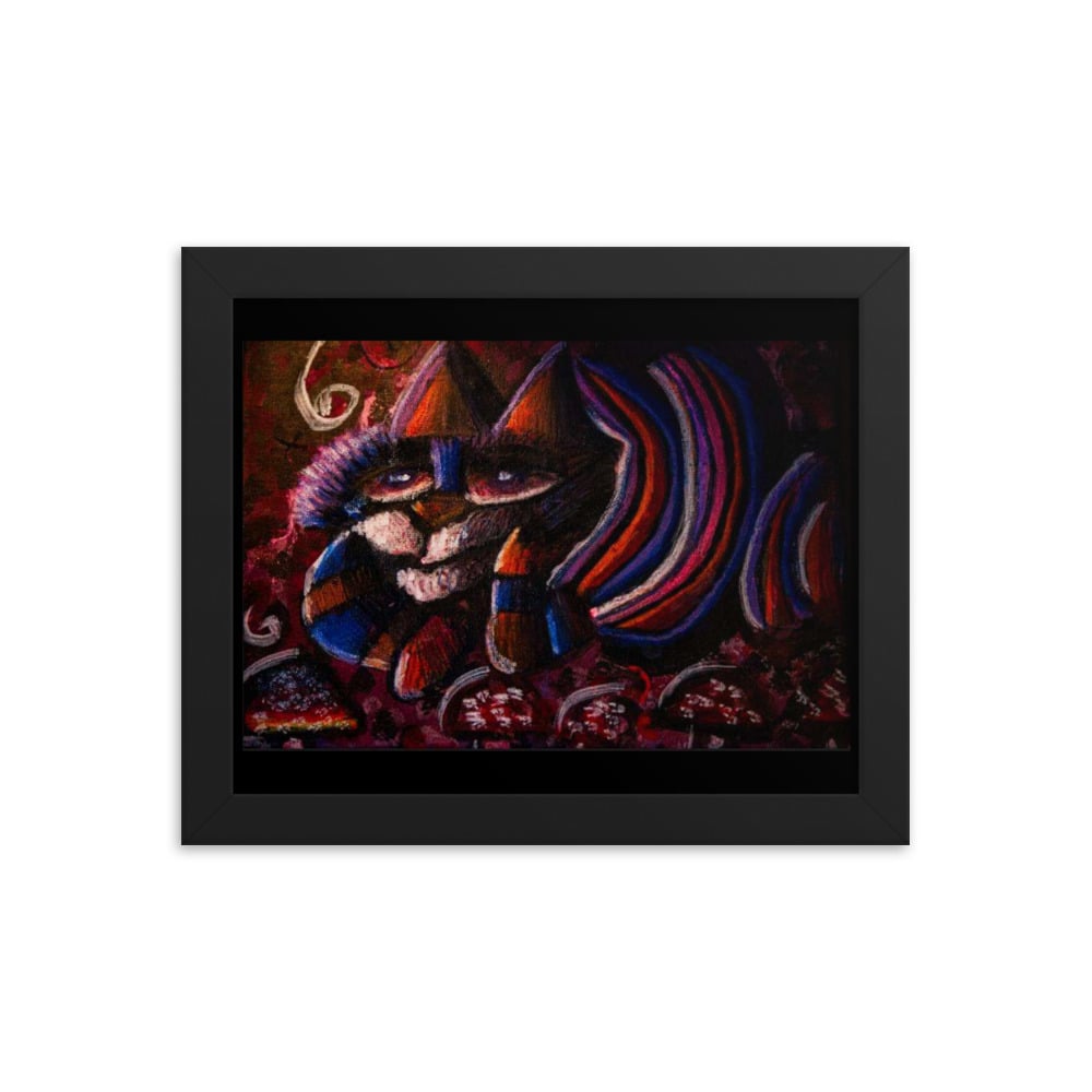 Image of Cursed Cheshire Cat Framed poster