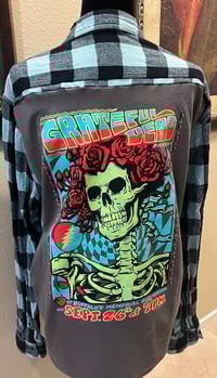 Vintage Black/Blue Flannel Shirt Grateful Dead