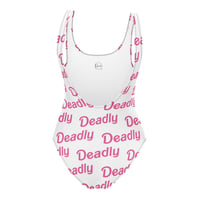 Image 2 of One-Piece Swimsuit "Deadly Barbz" (White)