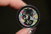 Floral Lady Skull Silhouette Plugs (sizes 2g-2")