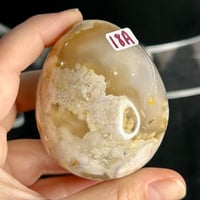 Image 2 of Flower Agate Egg (18A)