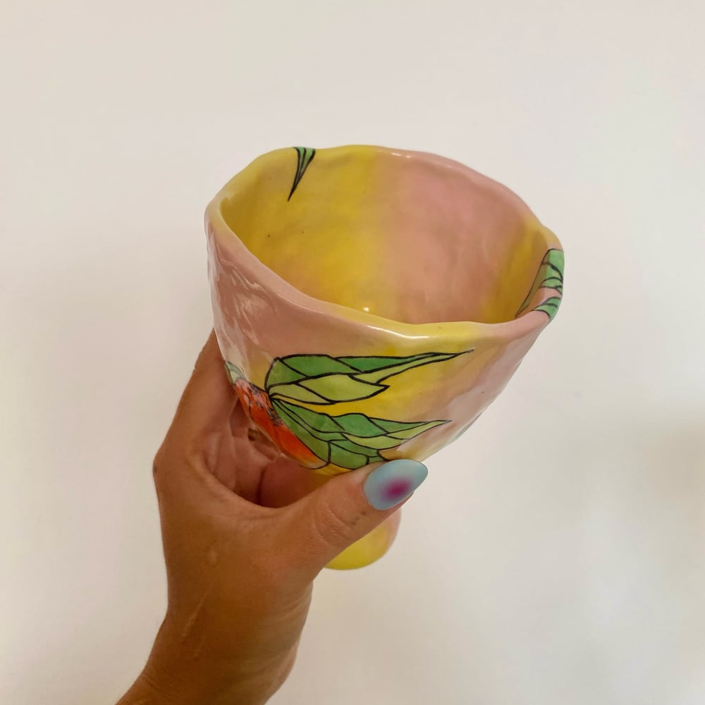 Image of Peach Wine Goblet