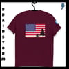 The American flag with a soldier kneeling classic tee