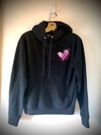 Image 2 of Upcycled “Neon Tiger” cut out hoodie