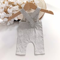 Image 2 of Newborn boys romper Dylan - light grey melange