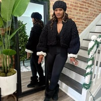 Image 3 of Chunky Black Knit Crop (NEW)