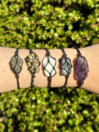 Image 1 of Macrame Crystal Bracelets