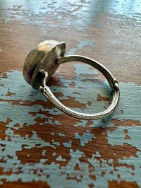 Image 8 of dark green tourmaline ring with twig band size 7.5