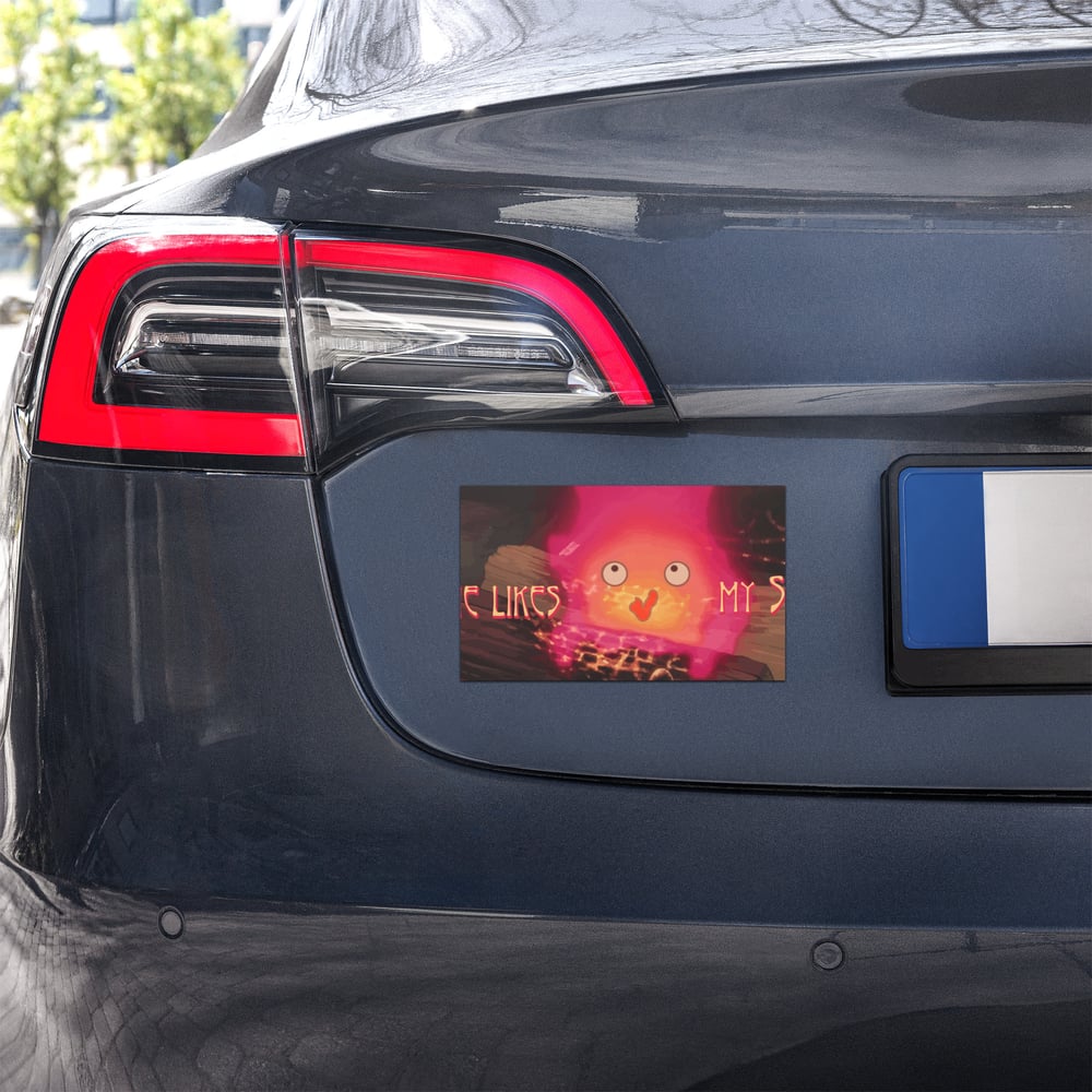 Image of She Likes my Spark Car magnet long