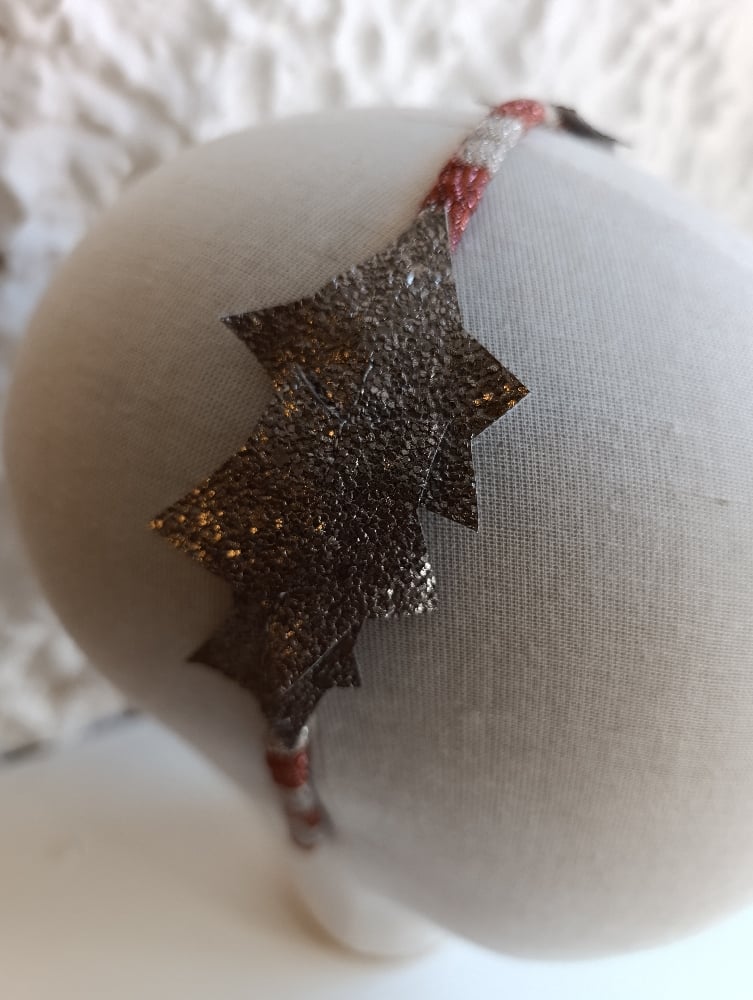 Image of Cerchietto stelle imperfette ambo lati ruggine/oro