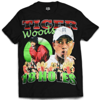 Woven Drip Tiger Woods 18 HOLES Rap Tee