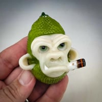Image 2 of Key Lime Smokin' Chimp Pendant 