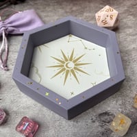 Image 4 of Small Indigo Celestial Hexagon Dice Tray