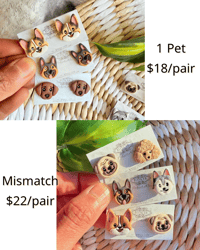 Image 3 of CUSTOM CAT face earrings 