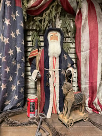 Image 4 of #1... Olde Americana Santa ~ Horse Pull Toy ~