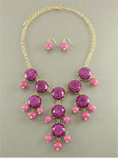 Image of PURPLE Faceted Chandelier Bubble J.C Fashion Crew Style Necklace