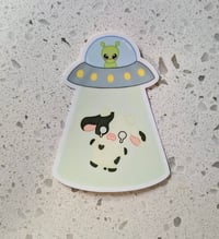 Cow UFO sticker