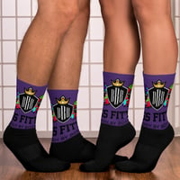 Purple and Colorful Logo Socks