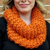 Image of Pumpkin, Hand Knit Infinity Scarf