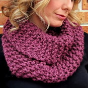 Image of Plum, Hand Knit Infinity Scarf