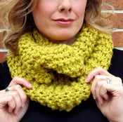 Image of Mustard, Hand Knit Infinity Scarf