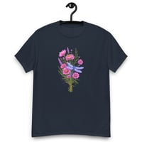 Image 4 of Unisex classic tee, Dragonfly Wildflower Bouquet Tee