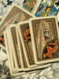 Image 3 of Ancien jeu de cartes « anglais » de 52 cartes, tampon de 1890, boîte Inès Grimaud collector