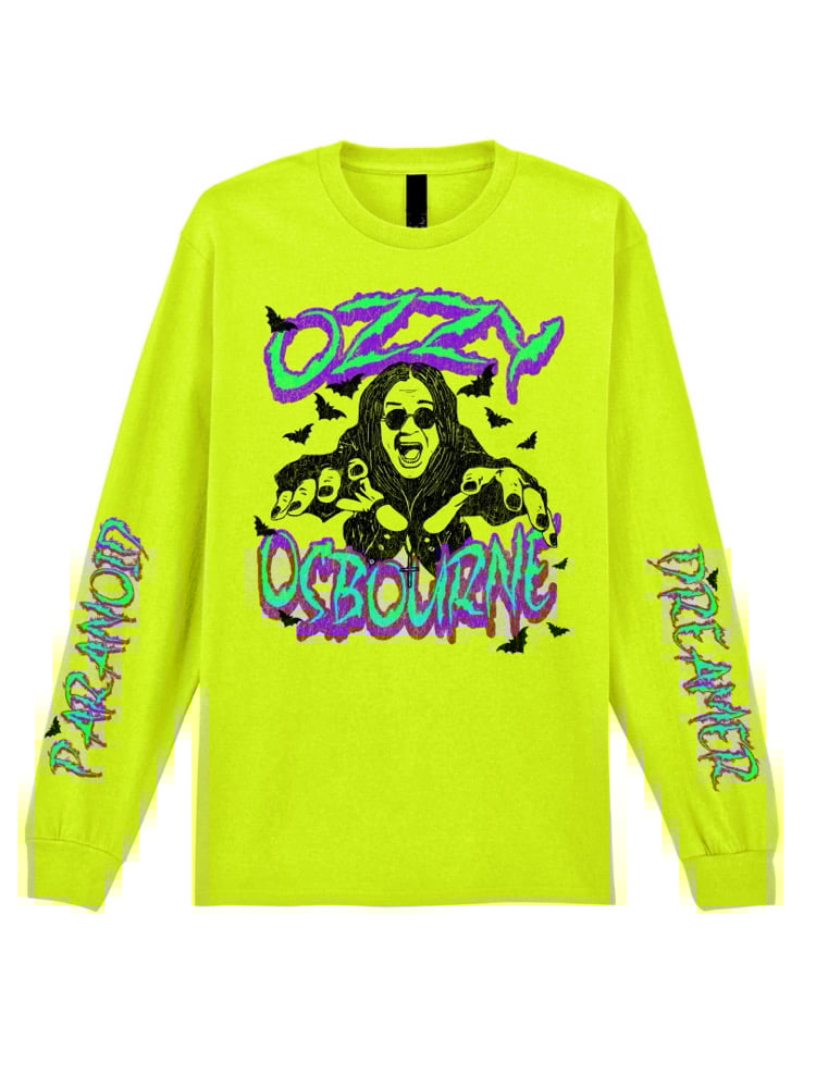 Image of Ozzy Osbourne crazy train graphic long sleeve tee