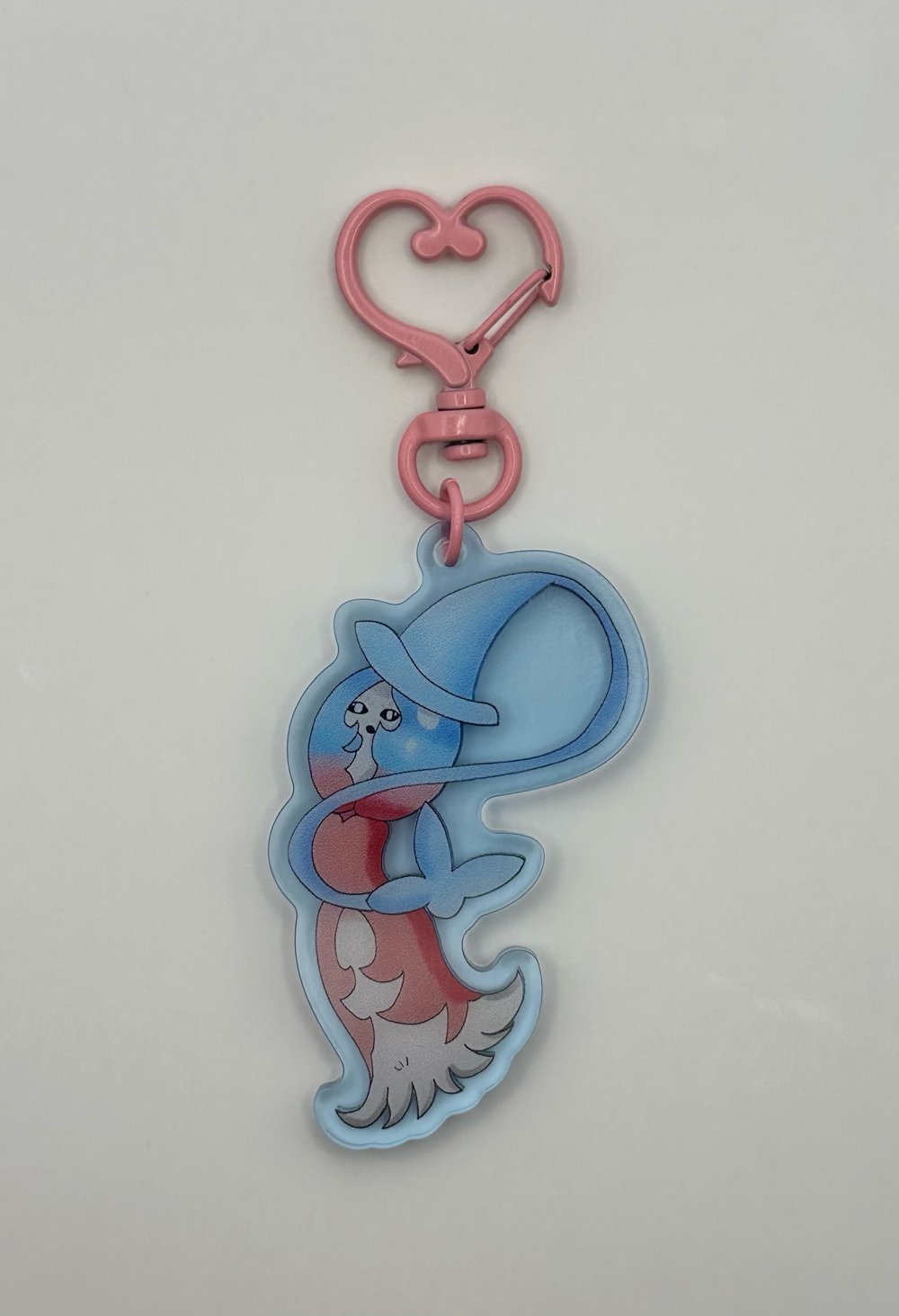 Image of Blue and Pink Witch Acrylic Keychain 