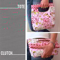 Image 2 of 2 in 1 Fold Over Clutch/Tote Bag