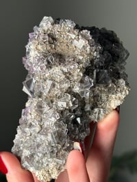 Image 2 of FAIRY HOLES POCKET CUBIC FLUORITE -LADY ANNABELLA MINE UK- C