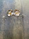 Image of California Poppy Flower Citrine Duo Stud (Stamen and Stone) Earrings