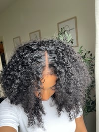 Image 3 of 20 inch KINKY CURLY 360 LACE WIG with 4c KINKY EDGES 