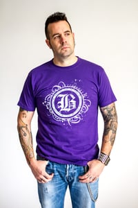 Image of Bastard B logo Tee Purple