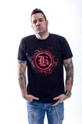 Image of Bastard B logo Tee Black 'n Orange