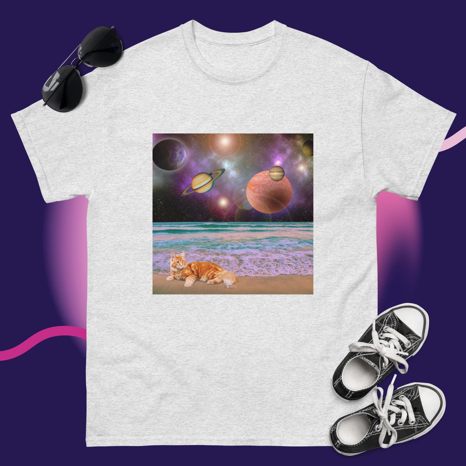 Image of CATching Planetary Rays - Unisex Classic Fit T-Shirt