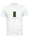 WHITE UNISEX TEE (GREEN & RED)