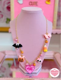 Image 1 of 22k Gold Plated Halloween Queen Charm Necklace