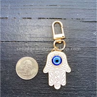 Image 9 of Evil Eye Hamsa Keychain 