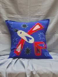 Image 1 of Lovebirds [Flying Bazookas] Cushion Cover