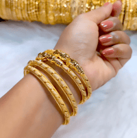 Image 4 of 4 Pieces Gold Plated Bangles Set_GPB_1219