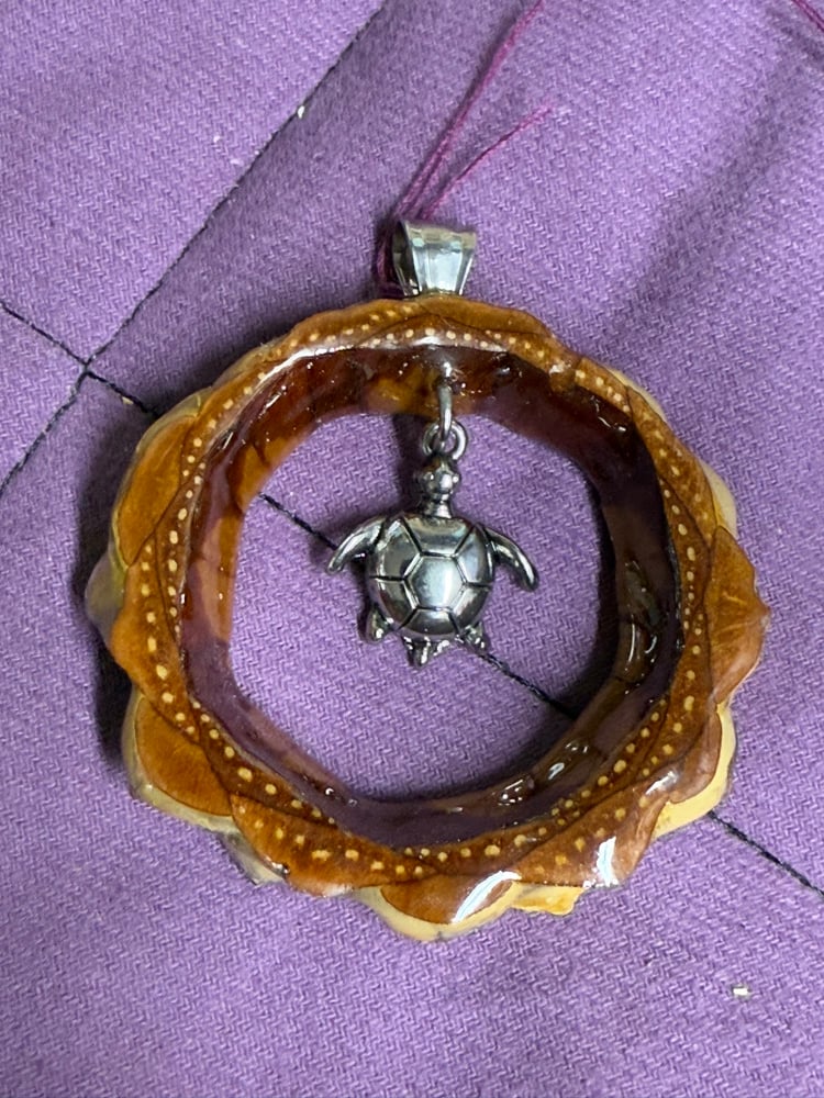 Image of Turtle Pinecone Charm | Handmade PNW Resin Jewelry | #120