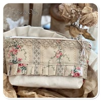 Image 6 of vintage Style floral Fabric french lace bucket tote bag and matching purse 