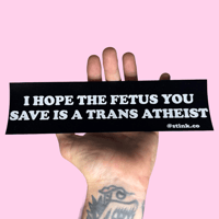Image 2 of Trans Atheist Bumper Sticker