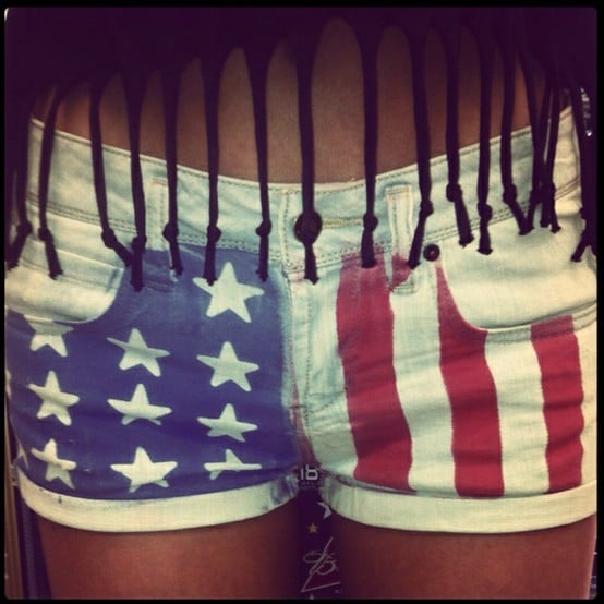 RienCapri — American Flag Shorts